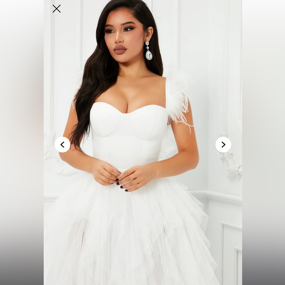 Fashion Nova Elegant White Dress